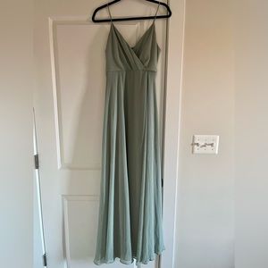 Birdy Grey Chiffon Sage KAIA Dress Women's Small